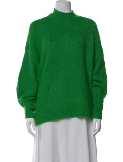 Pre-owned Pistola Mock Neck Sweater In Green