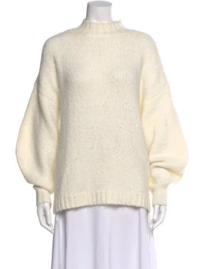 Pre-owned Pistola Mock Neck Sweater In Neutral