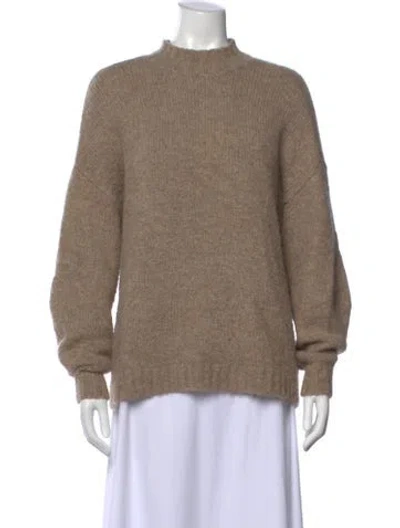 Pre-owned Pistola Mock Neck Sweater In Neutral