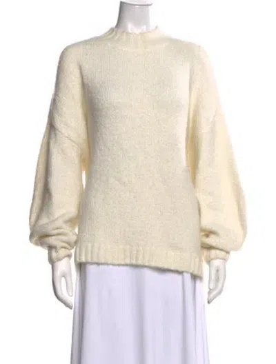 Pre-owned Pistola Mock Neck Sweater In Neutrals