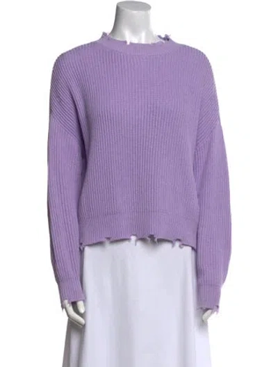 Pre-owned Pistola Mock Neck Sweater In Purple