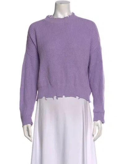 Pre-owned Pistola Mock Neck Sweater In Purple