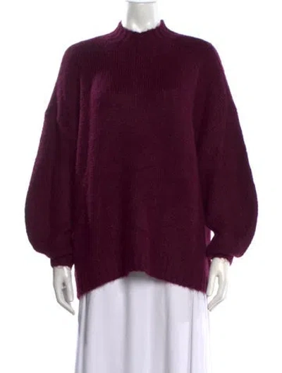 Pre-owned Pistola Mock Neck Sweater In Purple