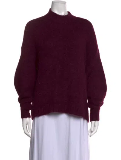 Pre-owned Pistola Mock Neck Sweater In Purple
