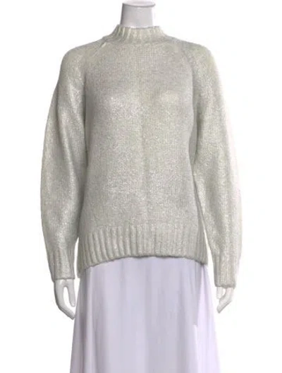 Pre-owned Pistola Mock Neck Sweater W/ Tags In Neutrals