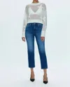 Pistola Monroe High Rise Cigarette Cropped Jeans In Vermont In Multi