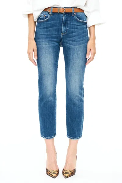 Pistola Monroe Crop High Rise Slim Cigarette In Indigo In Multi