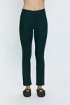 Pistola Monroe High Rise Cigarette Crop Jeans In Coated Pine In Multi