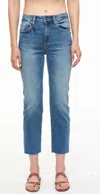 Pistola Monroe High Rise Cigarette Crop Jeans In Waikiki In Multi
