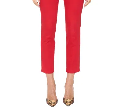 Pistola Monroe High Rise Cropped Jean In Coated Rouge