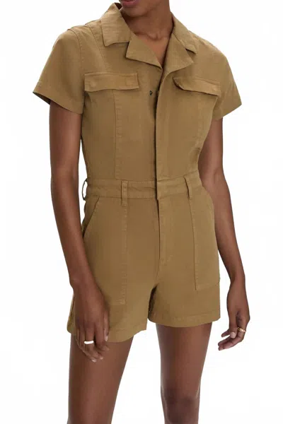 PISTOLA MORGAN SHORT SLEEVE UTILITY ROMPER IN KHAKI