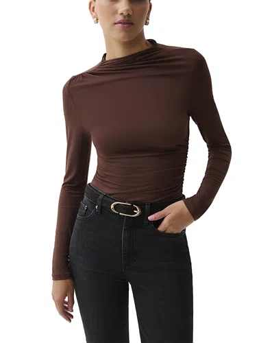 Pistola Nathalia Draped Long Sleeve Top In Multi