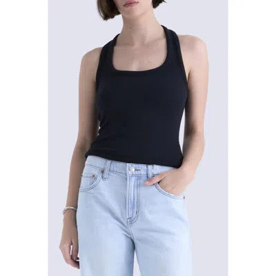 Pistola Nattie Modal Halter Tank Top In Black
