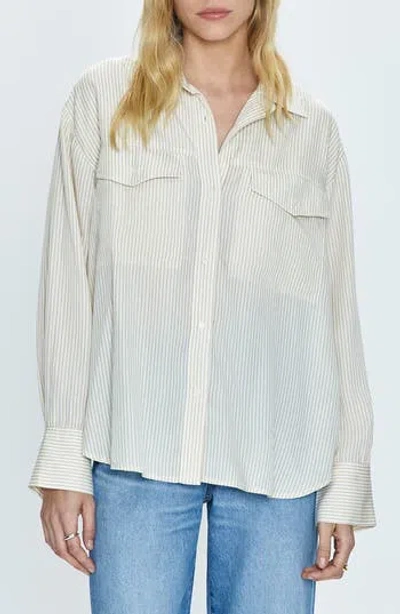 Pistola Nellie Oversize Button-up Shirt In White