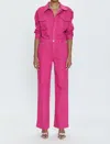 Pistola Nikkie Long Sleeve Jumpsuit In Pink Garnet