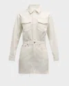 Pistola Nina Denim Dress In Eggshell In Beige
