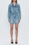Pistola Nina Long Sleeve Denim Shirtdress In Spritz