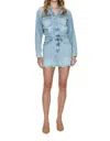 Pistola Nina Long Sleeve Mini Dress In Reservoir