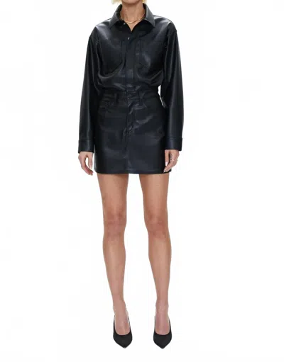 Pistola Nina Long Sleeve Mini Dress In Slate Black