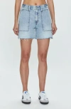 Pistola Noah Mid Rise Short In Riviera In Riviera