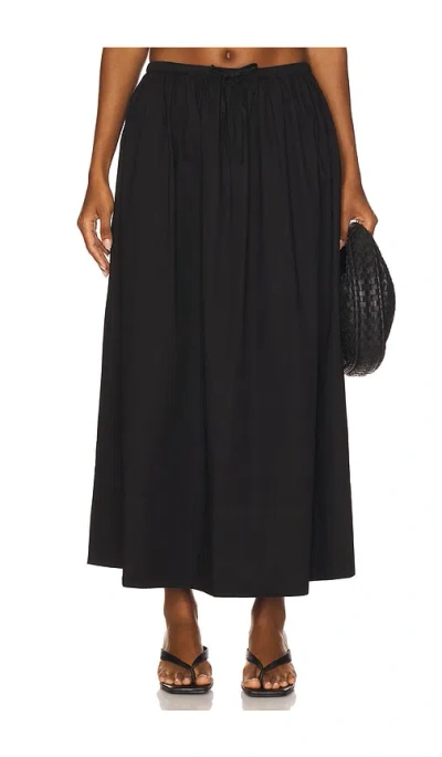 Pistola Noelle Poplin Maxi Skirt In Black
