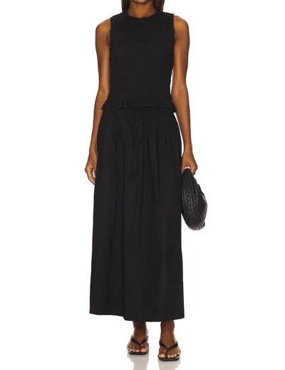 Pistola Noelle Poplin Skirt In Noir In Black