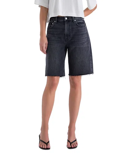 Pistola Nolan High Rise Relaxed Bermuda Shorts In Black