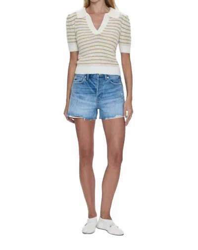 Pistola Nova High Rise Short In Abroad Vintage In Blue