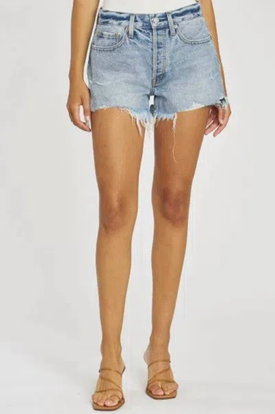Pistola Nova Relaxed High Rise Cut Off Short In Paloma In Blue