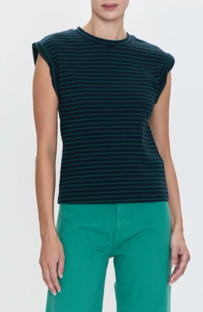 Pistola Olivia Stripe Cotton Muscle T-shirt In Multi