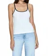 Pistola Paloma Everyday Tank In Le Blanc With Noir In White