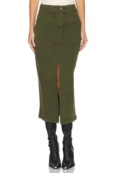 Pistola Pamela High Rise Skirt In Admiral In Green