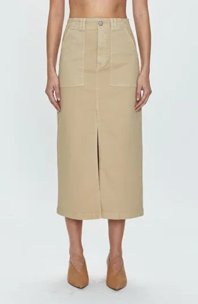 PISTOLA PISTOLA PAMELA STRETCH COTTON MIDI SKIRT