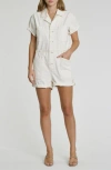 Pistola Parker Cotton Romper In Ecru