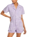 Pistola Parker Cotton Utility Romper In Purple Amethyst Snow