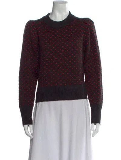 Pre-owned Pistola Patterned Crew Neck Sweater In Black