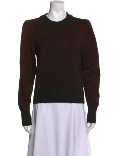 Pre-owned Pistola Patterned Crew Neck Sweater In Black