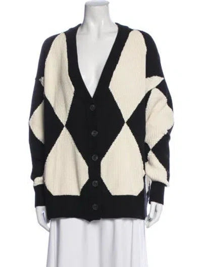Pre-owned Pistola Patterned V-neck Sweater In Neutrals