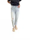 Pistola Penelope Straight Crop Vintage Jeans In Denim In Blue