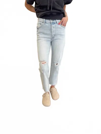 Pistola Penelope Straight Crop Vintage Jeans In Denim In Blue