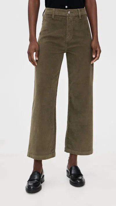 Pistola Penny Crop Corduroy Pants In Sequoia In Brown