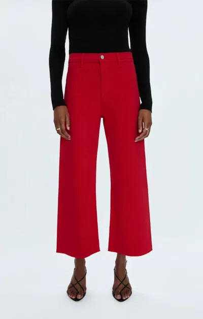 PISTOLA PENNY CROP HIGH RISE WIDE LEG JEAN IN RUBY WASH
