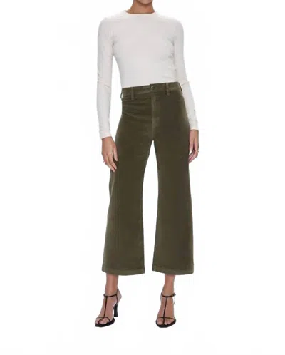 Pistola Penny Crop High Rise Wide Leg Pant In Sequoia In Green