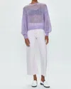 Pistola Penny High Waist Raw Hem Wide Leg Jeans In White