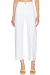 Pistola Penny Crop High Rise Wide Leg Crop Jeans In Blizzard In White