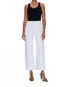 Pistola Penny Cropped High Rise Wide Leg Jeans In Blizzard In Black