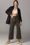 Pistola Penny Crop Wide Leg Corduroy Jeans In Grey