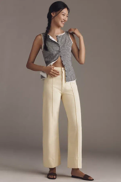 Pistola Penny High-rise Wide-leg Ankle Jeans In Yellow