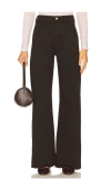 Pistola Penny High Rise Wide Leg Crop Jeans In Brown