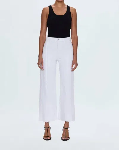 Pistola Penny High Rise Wide Leg Crop Jeans In Blizzard